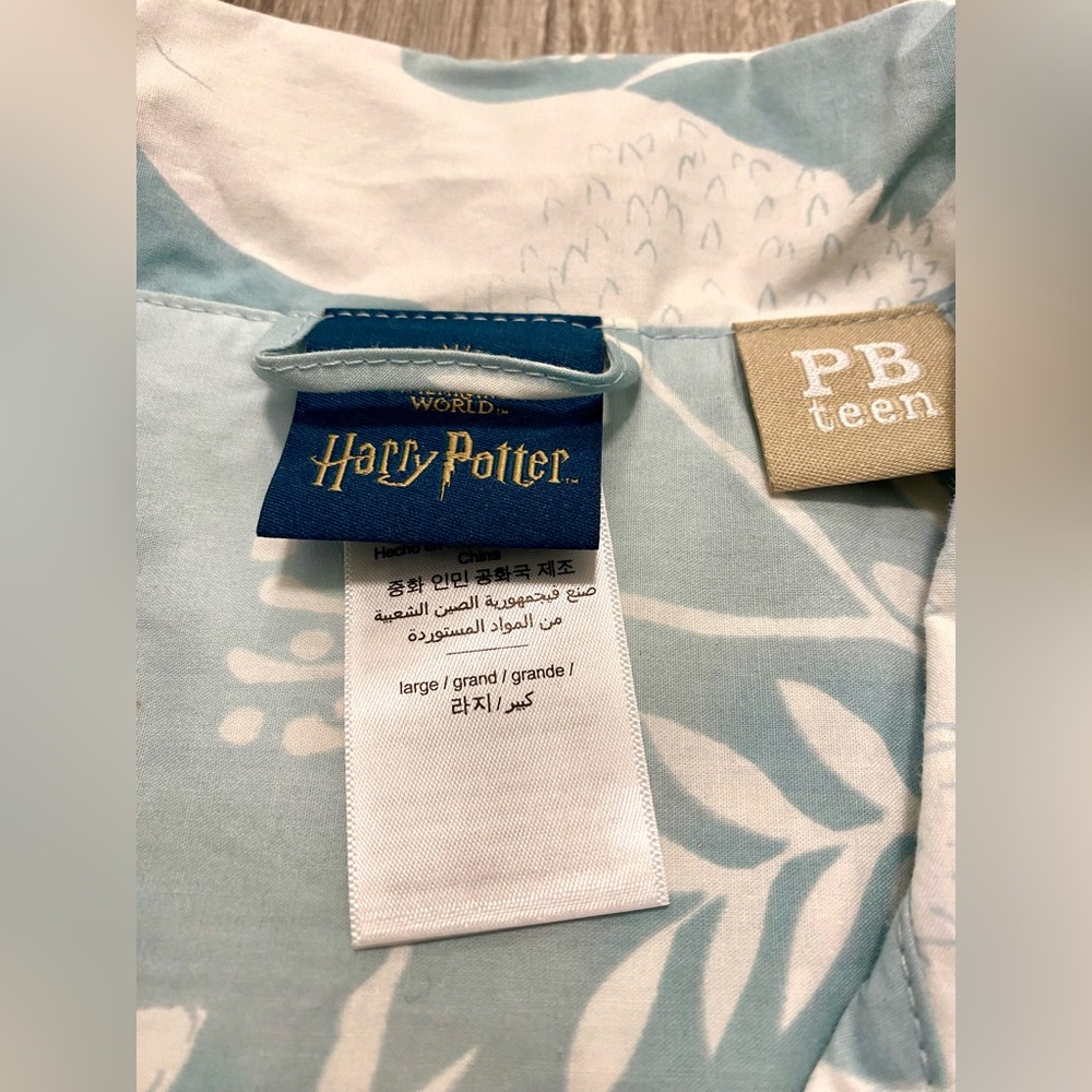 COPY - Pottery Barn Teen Harry Potter Magical Damask Pajama Set Mystic Mint Siz… - Picture 4 of 15
